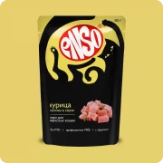 ЭНСО (ENSO) Пауч для кошек с курицей в соусе 85г