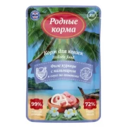 РОДНЫЕ КОРМА пауч для кошек филе курицы с кальмаром в соусе по-азиатски 85г