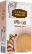 ДЕРЕВЕНСКИЕ ЛАКОМСТВА Крем-суп для кошек с морским угрём Упаковка 4шт*35г