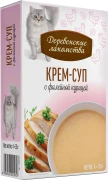 ДЕРЕВЕНСКИЕ ЛАКОМСТВА Крем-суп для кошек с филейной курицей Упаковка 4шт*35г