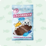 ЭНСО (ENSO) Слопаньки лакомство для собак - чипсы из дикого лосося с яблоком размер М/40г