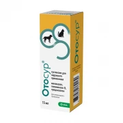 КРКА Отосур, суспензия для лечения отитов и дерматитов у собак и кошек 15 мл