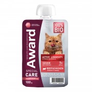 АВАРД Пауч для пожилых кошек старше 7 лет для активного долголетия из курицы с говядиной 100г