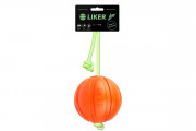КОЛЛАР Игрушка для собак Мячик со шнуром для собак мелких и средних пород, который светится в темноте Liker Lumi 7