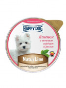 ХЭППИ ДОГ NaturLine паштет для собак Ягненок, печень, сердце и рис 125 гр