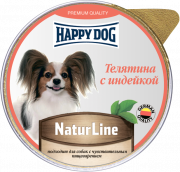 ХЭППИ ДОГ NaturLine паштет для собак Телятина с индейкой 125 гр