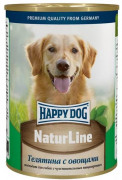 ХЭППИ ДОГ NaturLine консервы для собак Телятина с овощами 410 гр