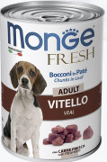 МОНЖ FRESH DOG консервы Chunks in Loaf Veal Adult для взрослых собак Мясной рулет из телятины 400 гр 