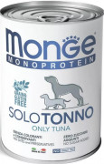 МОНЖ MONOPROTEIN DOG консервы SOLO TONNO для взрослых собак Паштет из тунца 400 гр 