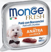 МОНЖ FRESH DOG консервы PATE e BOCCONCINI con ANATRA для собак Нежный паштет из утки 100 гр
