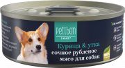 ЧЕТВЕРОНОГИЙ ГУРМАН Petibon Smart консервы для собак Сочное рубленое мясо Курица с уткой