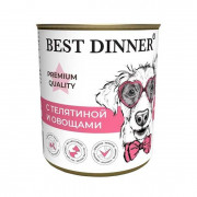 БЕСТ ДИННЕР BEST DINNER консервы для собак и щенков Меню №4 С телятиной и овощами