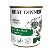 БЕСТ ДИННЕР BEST DINNER консервы для собак и щенков Меню №5 с Ягненком и рисом