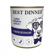 БЕСТ ДИННЕР BEST DINNER консервы для собак и щенков Мясное ассорти с Перепелкой