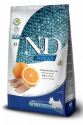 ФАРМИНА N&D Dog Ocean Herring & Orange Adult Mini сухой беззерновой корм для взрослых собак мелких пород Сельдь и апельсин/ 800 гр