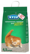 КУЗЯ Наполнитель для кошачьего туалета Впитывающий для котят 4,5 л