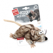 ГИГВИ GIGWI Игрушка для кошек CATCH & SCRATCH Мышка с кошачьей мятой 8 см (арт. 75383)