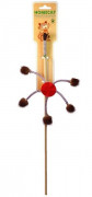 ХОУМ КЭТ Игрушка для кошек Дразнилка Солнышко с фетром и норковыми помпонами на пружинках