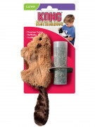 КОНГ KONG игрушка для кошек "Бобер" 15 см с тубом кошачьей мяты