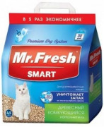 МИСТЕР ФРЕШ SMART Наполнитель для кошачьего туалета Комкующийся для длинношерстных кошек