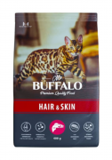 БУФФАЛО MR. BUFFALO HAIR & SKIN сухой корм для взрослых кошек Чувствительная кожа с Лососем