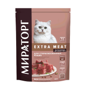 МИРАТОРГ EXTRA MEAT сухой корм для домашних кошек c Говядиной Black Angus 400 гр