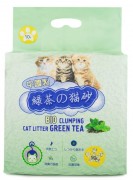 HAKASE AREKKUSU TOFU GREEN TEA Наполнитель для кошачьего туалета комкующийся растительный Тофу Зеленый чай 6 л