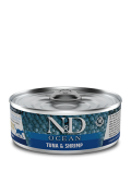 ФАРМИНА N&D Ocean Cat Tuna & Shrimp беззерновые консервы для кошек Тунец и креветка/ 80 гр