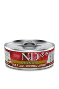 ФАРМИНА N&D Quinoa Cat Venison & Coconut Skin & Coat беззерновые консервы для взрослых кошек Оленина и Кокос Здоровье кожи и шерсти/ 80 гр